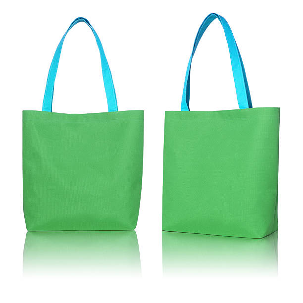 istock Green shopping fabric bag 513634885