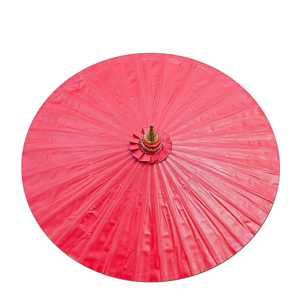 istock handmade red, Asian parasol or umbrella 513635875