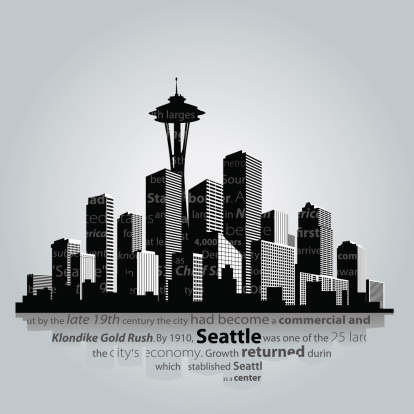 Seattle city silhouette.