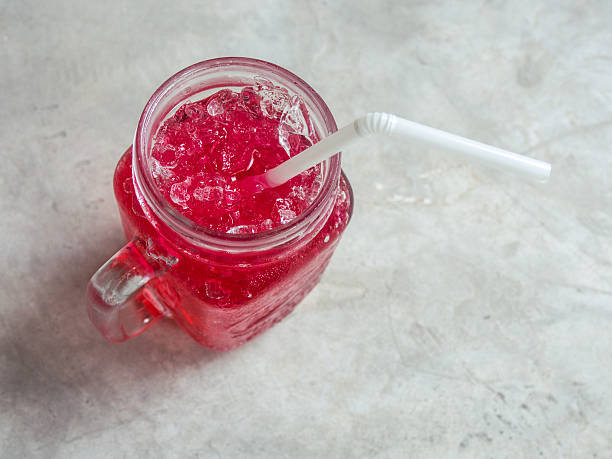 istock Red soda water vintage glass style 513639384