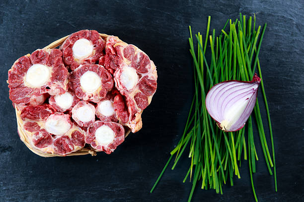 Fresh Raw Beef Oxtail Meat cut, ready to cook.