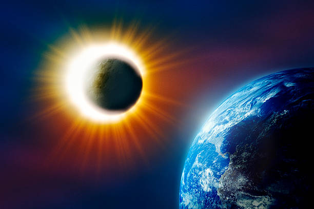 Solar eclipse stock photo