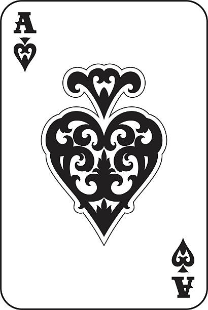 as of spade - ace of spades illustrations stock illustrations