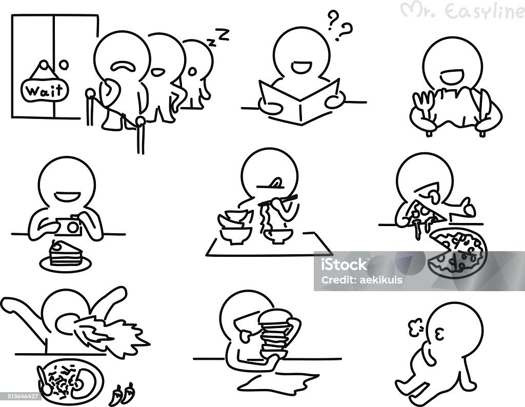 Pencil Drawing As Vector Of Eat Character Stock Illustration - Download  Image Now - Cake, Cheshire - England, Cute - iStock
