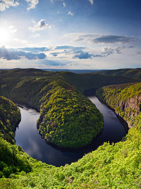 moldau - vltava river stock-fotos und bilder