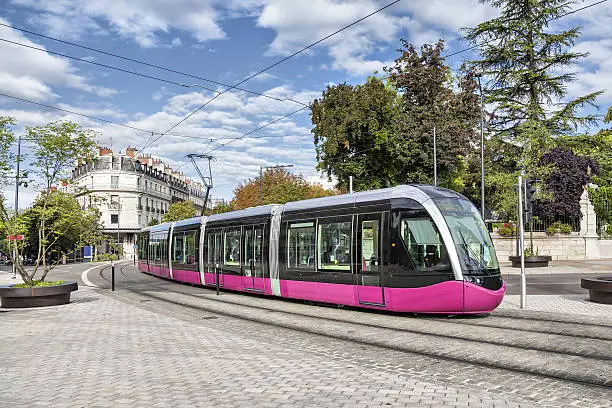 Photo of Modern tram in Dijon