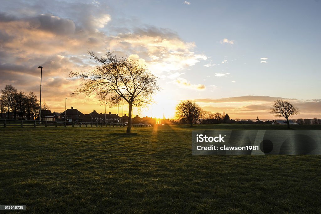 Sunrise Sunrise in Leeds Agricultural Field Stock Photo