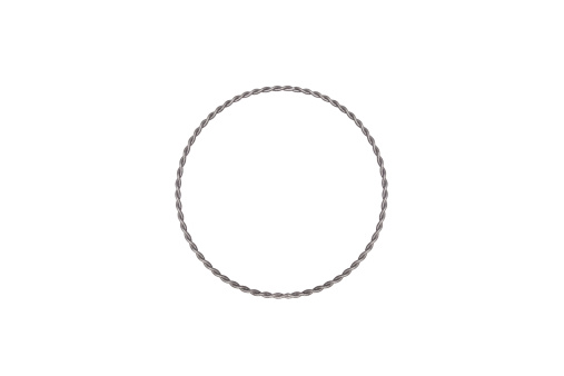 Wire circle on white background