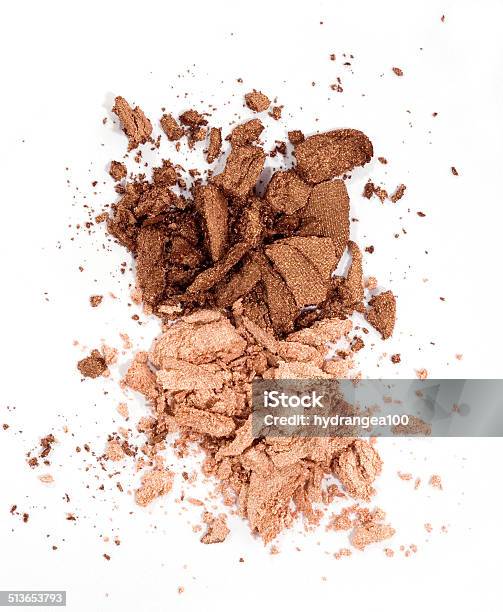 Brown Eyeshadow Stock Photo - Download Image Now - Make-Up, Glitter, Cut Out