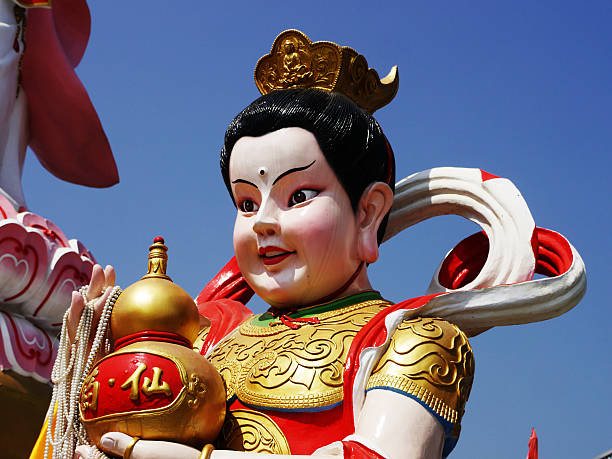 Chinese Gods of Fortune stock photo
