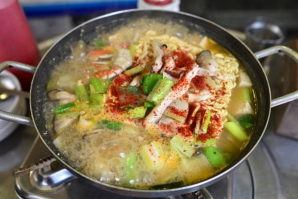 Korean Instant Spicy Ramen Noodle with Seafood