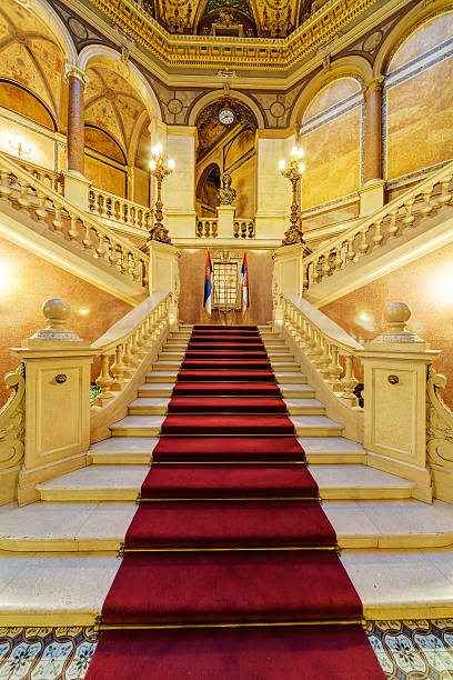 interior do edifício clássico - real estate imagens e fotografias de stock