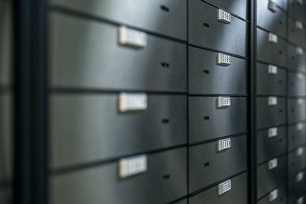 istock Safety Deposit Box with safe lockers 513671950