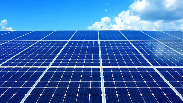 istock solar cell and blue sky. Green energy for future world 513674188
