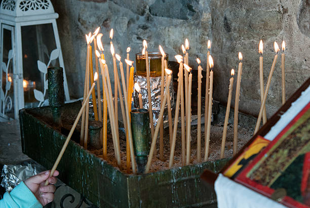 istock Church candles for pray and meditation 513675280