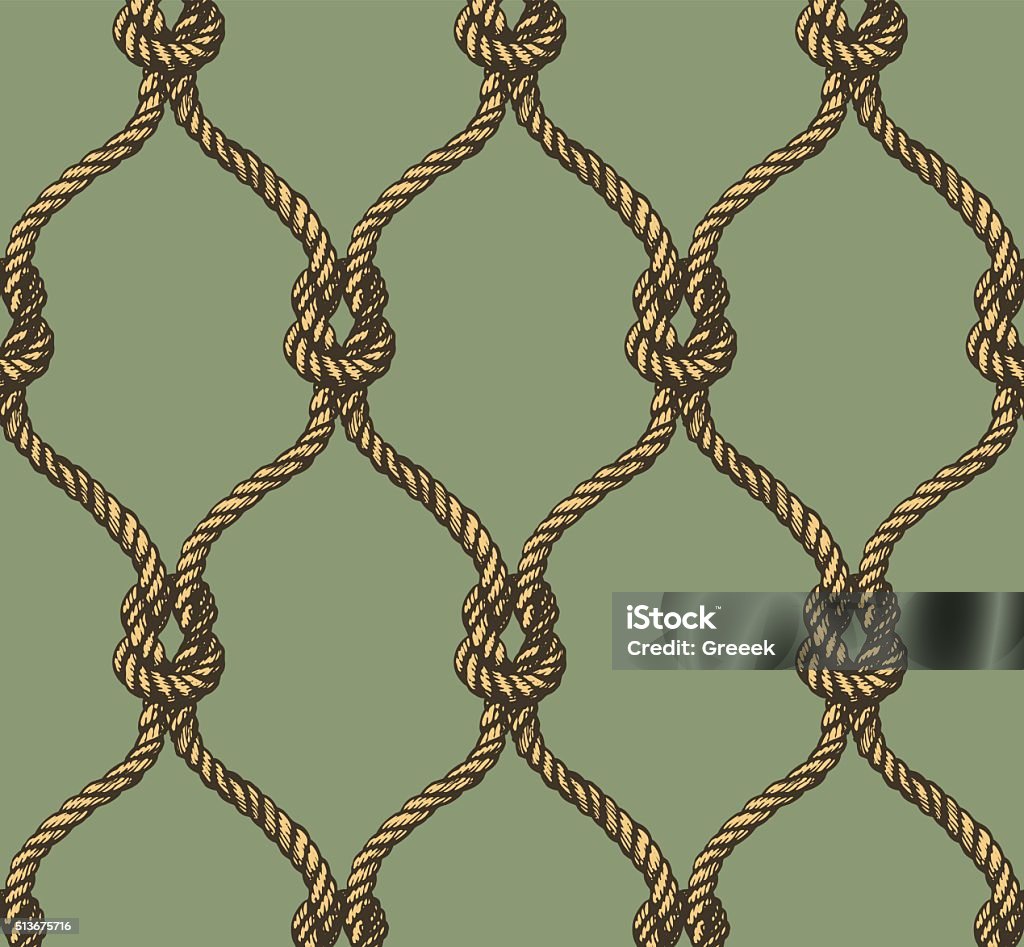 Fish Net Rope Bridge Rope Seamless Tied Fishnet Pattern Stock Illustration - Download Image ...