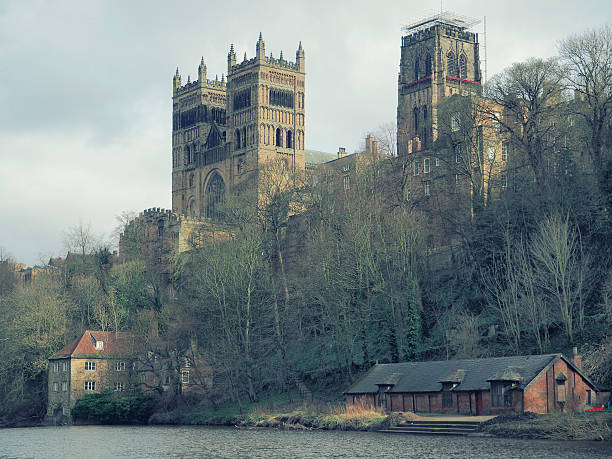 Durham Cathedral and River Wear stock photo