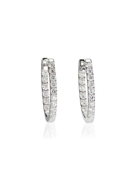 istock Diamond hoop dangle pave elaborate bridal earrings 513683344