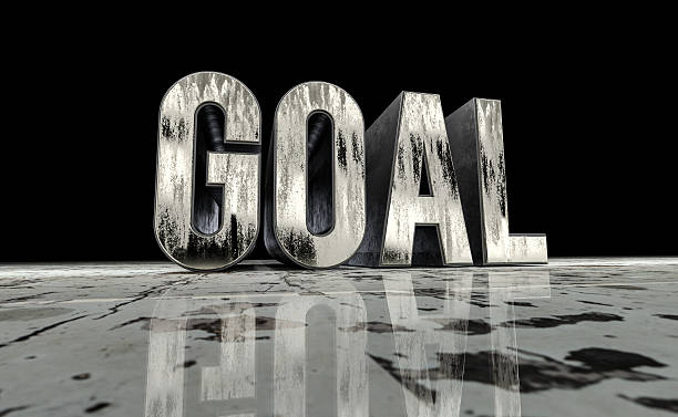istock Goal word in metal type 513684504