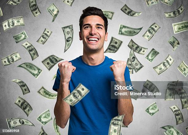 Money Rain Stock Photo - Download Image Now - Currency, Winning, Lottery