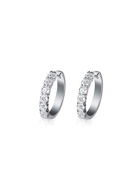 istock Diamond hoop dangle pave elaborate bridal earrings 513686550