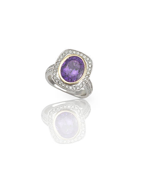 istock diamond amethyst purple ring engagement wedding bridal 513686628
