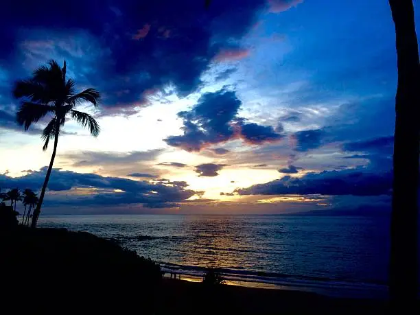 Sunset on the Hawaii Island.