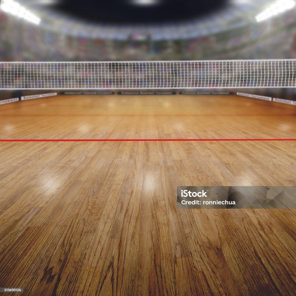 Voleibol en la Arena con espectadores y espacio de copia - Foto de stock de Juego de vóleibol libre de derechos