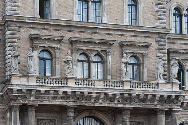 istock Budapest Corvinus university north facade statues 513690596