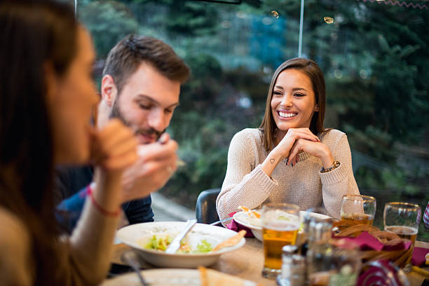 istock Good conversations and great food 513690636