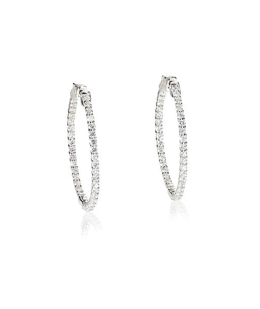 istock Diamond hoop dangle pave elaborate bridal earrings 513692530