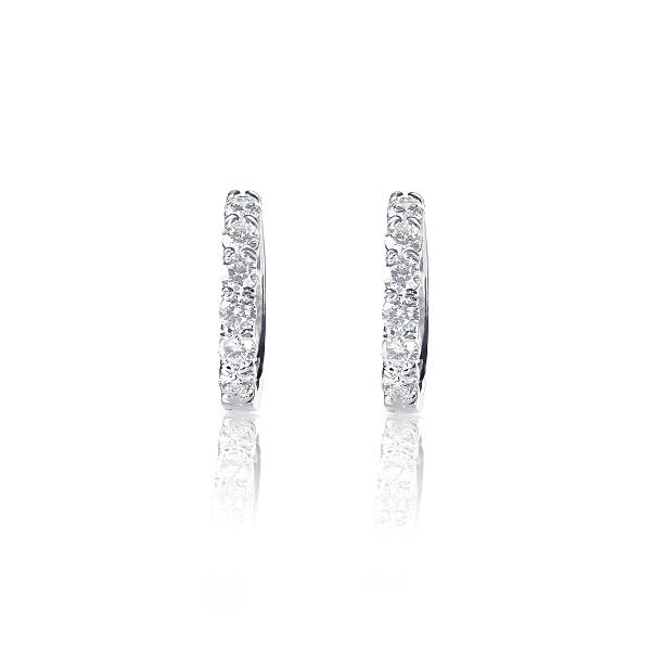 istock Diamond hoop dangle pave elaborate bridal earrings 513693154