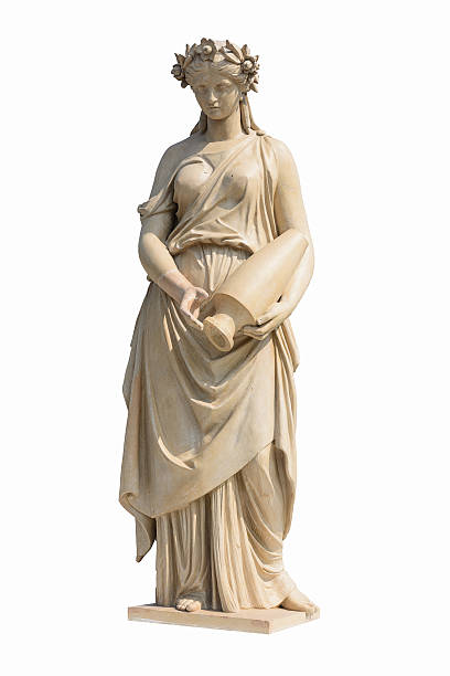 istock Ancient women statue in white background and clipping part 513693798