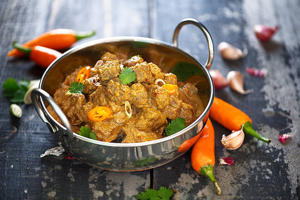 istock Beef rendang, indonesian food 513694490