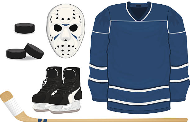 illustrations, cliparts, dessins animés et icônes de équipement de hockey sur glace - hockey mask