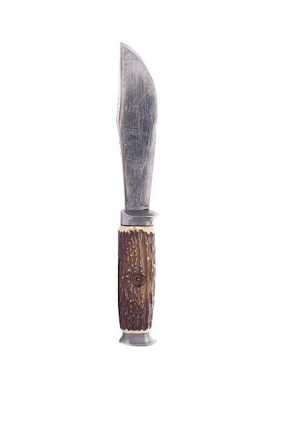 istock Hounting knife on white background 513705019