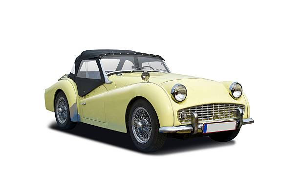 istock Yellow classic cabrio sport car 513705551