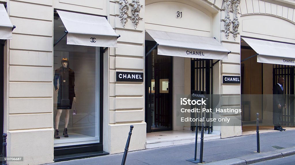 Chanel Boutique At Rue Paris France Stock Photo - Download Image Now - - Designer Paris - France, Boutique -