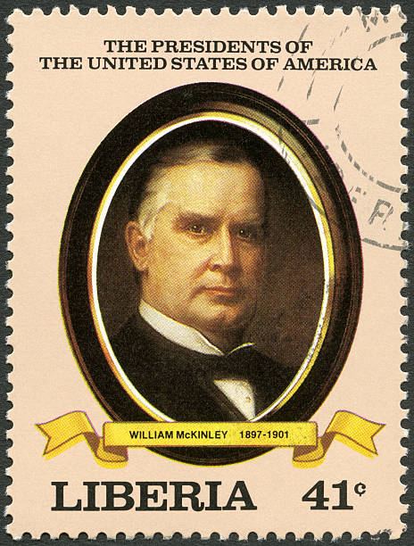 istock Postage stamp Liberia 1982 shows President William McKinley (1897-1901) 513707485