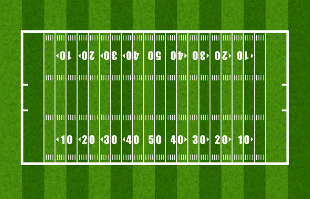 istock Overview of American Football Field 513707673