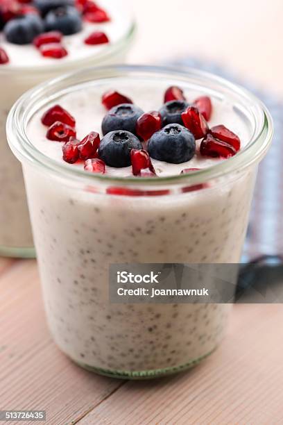 Chia Seed Pudding Stock Photo - Download Image Now - Antioxidant, Berry Fruit, Blueberry