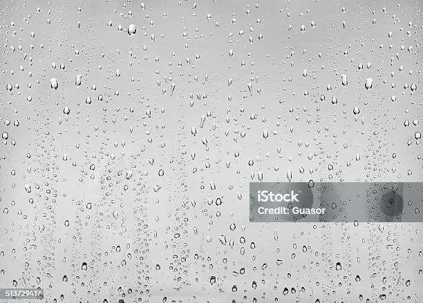 Water Drops Stock Photo - Download Image Now - Glass - Material, Rain, Drop