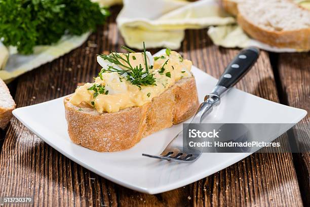 Portion Of Egg Salad Stock Photo - Download Image Now - Appetizer, Baguette, Bread