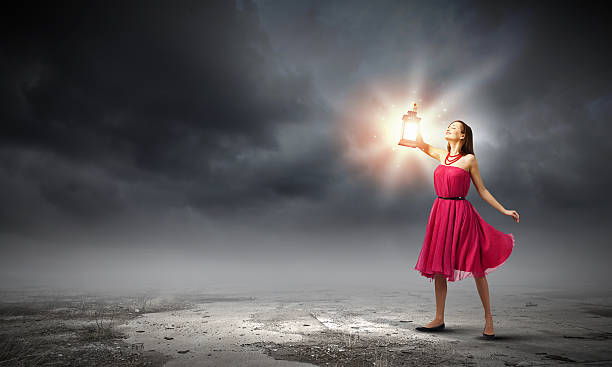 istock Woman with lantern 513730999