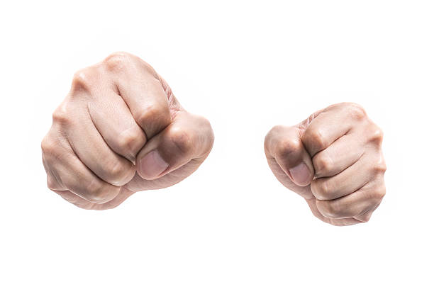 Punch fists isolated stock photo