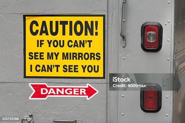 Caution Stock Photo - Download Image Now - Pick-up Truck, Truck, Optic Disc