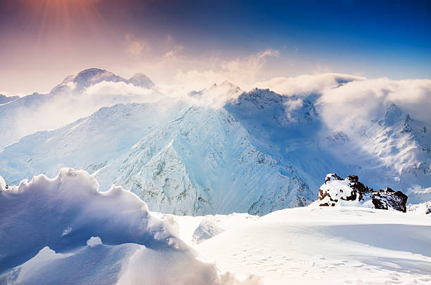 istock Beautiful winter landscape with snow-covered mountains 513735188