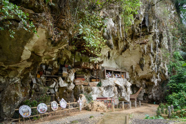 istock Londa is cliffs and cave burial site in Tana Toraja 513736980