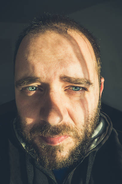 istock Fat and bearded man close up portrait 513737952