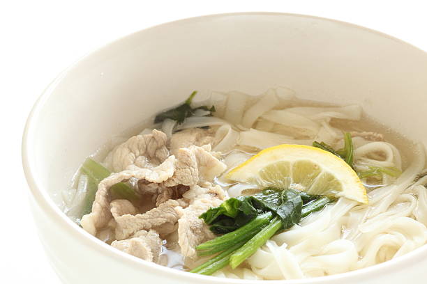 istock Vietnamese food, beef and pho rice noodles 513738954